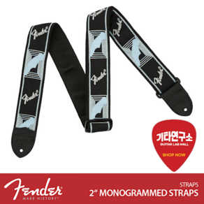 Fende 펜더 스트랩 2인치 MonoGammed Stap (Black-Light Gey-Blue)