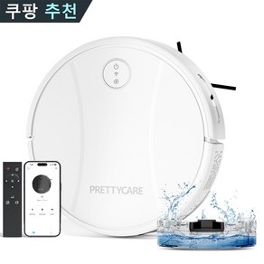 PettyCae 스마트 물걸레 로봇청소기 흰색, C2