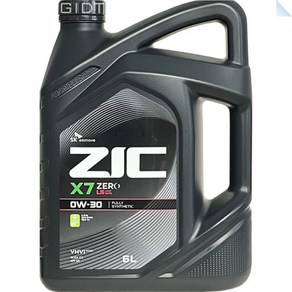 SK 지크제로 ZIC ZERO 0W30 C2 6L 합성 디젤 가솔린 LPG 엔진오일 T-GDI DPF, 1개, ZIC ZERO 0W-30 디젤 6L