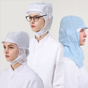제이앤제이몰 위생모 턱덮개 어깨덮개 안경 마스크걸이 조리 해썹 위생모자, 1개, 턱덮개 마스크걸이 위생모_화이트[JJ-313]