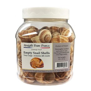 Staight fom Fance Escagot Snail Shells Lage 48 Count 프랑스산 에스카르고 달팽이 껍질 대형 48개, 1개, 544.31g