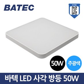 바텍 LED 시스템 사각 방등 50W 주광색 방조명 국산, 1개