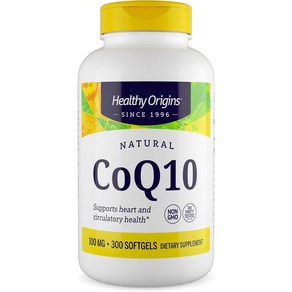 헬시오리진스 내추럴 코엔자임Q10 100mg 소프트젤 글루텐 프리 무설탕, 300정, 1개