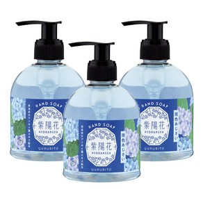 GPP 유루리토 자양화 핸드 솝 비색 수국, 3개, 260ml