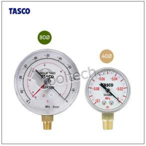 [타스코(TASCO)] 아날로그 진공게이지(진공계) TA142BM(40mm) TA142BH(80mm), TA142BM(40mm 진공게이지), 1개