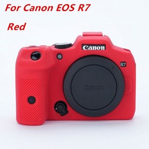 소프트 실리콘 스킨 케이스 보호 커버 DSLR 카메라 가방 캐논 EOS R7 R6 R5 R RP 70D 80D 4000D T100 7D Mak II 7DII 7D2, Fo EOS R7 Red, 1개