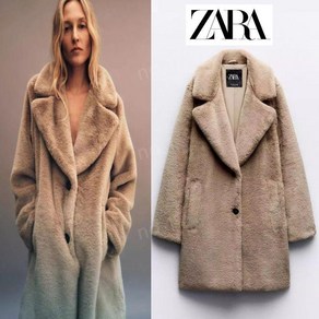 자라 여성 페이크 퍼 모피 겨울 코트 ZARA