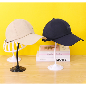 [달곰바구니 무료배송] 1+1 모자 홀더 스탠드 거치대 스탠드형 20cm, 2개, 화이트