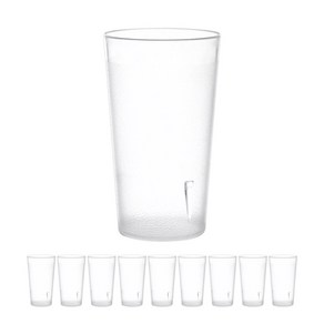키친왕 업소용 PC 컵 340ml, 10개, 투명