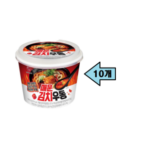 한일 매운 김치우동, 10개, 194.5g