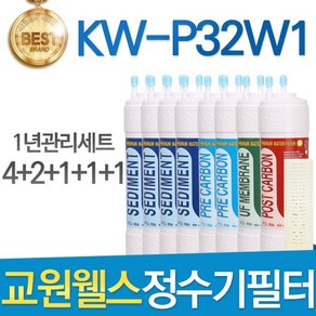 교원웰스 KW-P32W1 고품질 정수기 필터 호환 1년관리세트, 1개