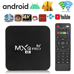 셋탑박스 MXQpro 스마트 TV 셋톱 박스 안드로이드 10.1 4K 미디어 플레이어 7.1 4GB 32GB RK3229 64GB 리모컨