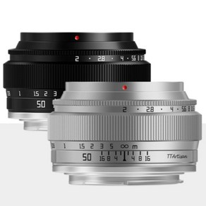 TTAtisan 티티아티산 50mm f2 블랙 실버 풀프레임 렌즈, 캐논 RF