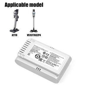 삼성 VCASBT90E 진공 청소기 배터리 21.6V 2400mAh JET70 VS15T7032P4 에 적합, 1개