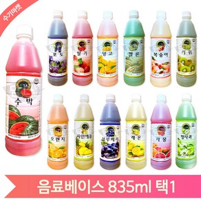 과일 음료 베이스 835ml 농축액 원액 카페 재료 시럽 애이드 스무디 만들기