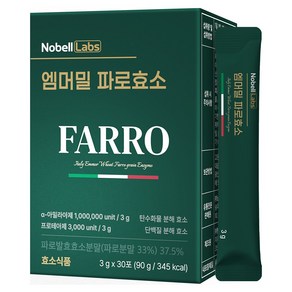 노벨랩스 100만 역가수치 엠머밀 곡물 파로효소, 1개, 90g