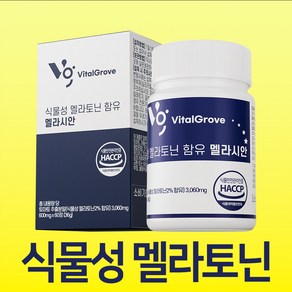 식물성 멜라토닌 식약청인증 추천 바이탈그루브 식물성 멜라토닌 함유 멜라시안 정품, 1개, 60정