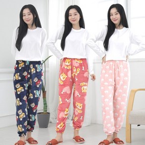 오리궁뎅이 따뜻한 밍크 수면바지 파자마 캐릭터 기모 잠옷바지 겨울 홈웨어 이지웨어 룸웨어