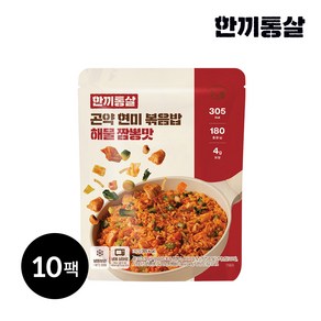 한끼통살 곤약현미볶음밥 해물짬뽕맛, 10개, 180g