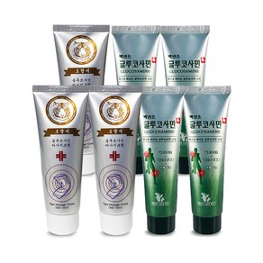 [ 3+4 세트] 근육 관절 바르는 스포츠 크림 호랑이 글루코사민 100ml 3개 + 백년초 글루코사민 150ml 4개, 1세트