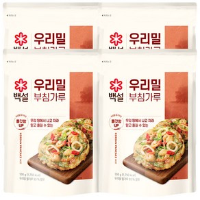 백설 우리밀 부침가루, 500g, 4개