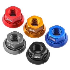 MUQZI 허브 액슬 너트 3/8 전방 후방 휠 알루미늄 합금 픽시 나사 MTB 도로 접이식 자전거 볼트 2 개, [01] Black 2개