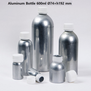 순수 알루미늄 바틀 Aluminum Bottle 600ml 74x192mm, B08-100-027