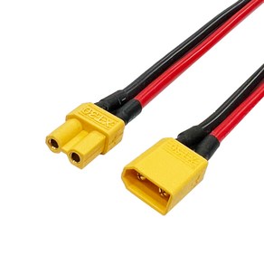 XT-30 커넥터 실리콘 케이블 (16AWG) 10cm 암 수, XT-30 케이블 암, 1개, 단색