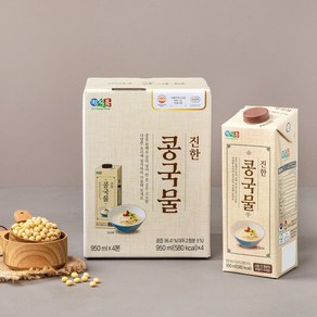 정식품 콩국물 진한 콩국물, 950ml, 4개