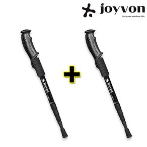 1+1 JOYVON 두랄루민 경량 4단 등산스틱 2P, 블랙(2P), JOYVON 등산스틱 I 자형