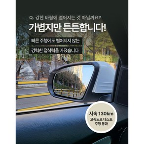 [한국음이온생활건강] 장마대비 사이드미러 빗물방지 빗물가드 레인가드 레인커버, 1개, 승용차