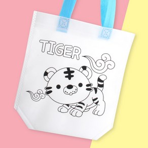 아이디몬 그리기 부직포가방 도안 에코백 만들기 밑그림 5종 모음, 호랑이