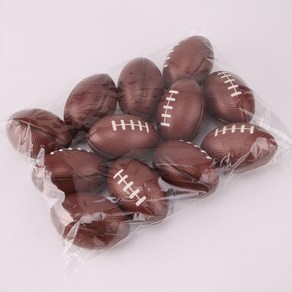 럭비공 용 미니 폼 축구공 호의 공 축구 스트레스 대량 장난감 스포츠 12 개, [01] 럭비공 12Pcs, 12개