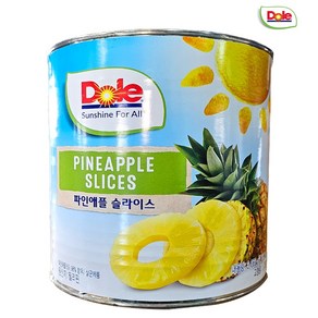 Dole 파인애플 슬라이스 3kg, 1캔