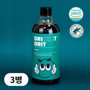 드릿 콜드브루 더치커피 원액 오가닉 친환경 액상커피, 3개, 1개입, 500ml