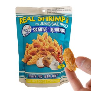 정새우 진짜새우 사우어크림어니언 새우머리 과자, 60g, 2개