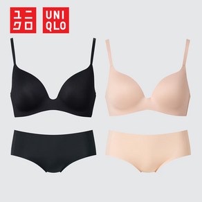 일본 UNIQLO 유니클로 와이어리스 브라 3D홀드 + 힙허거 세트