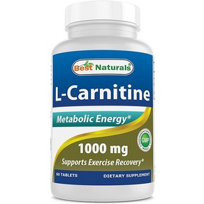 최고의 원주민 L-Canitine 1000mg 60 정, 1개, 60정