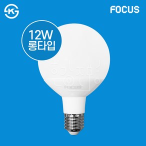 포커스 LED 볼전구 G95 12W E26 에너지효율 1등급, 롱타입, 백색, 1개