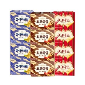 블루존 크라운 과자 3종 12개 세트 (쵸코하임4+화이트 하임4+쿠크다스4), 1개, 684g