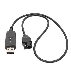 PC 섀시 팬 전원 공급 어댑터 컨버터용 USB 5V~12V 팬 케이블 어댑터 USB~4핀 커넥터, 30cm, 1개