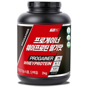 프로게이너 웨이프로틴 딸기맛 2kg 유청단백질 WHEY 프로틴 단백질쉐이크 식약처등록 건강기능식품