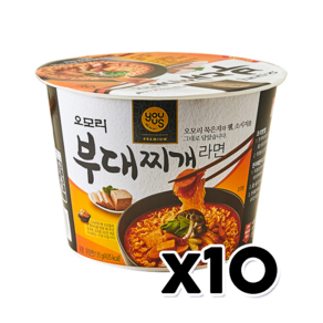 오모리 부대찌개라면 큰컵 135g x 10개