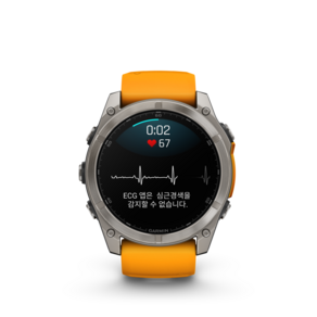 가민 피닉스 8 51mm AMOLED GPS 스마트워치, Titanium Oange Spak