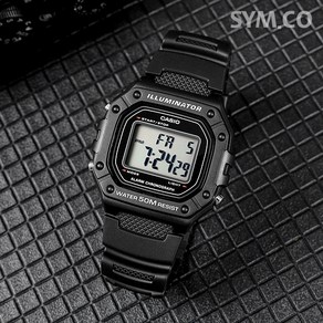 카시오 W-218H-1A CASIO 디지털 전자 스포츠 시계