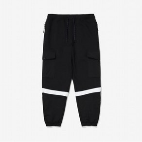 [FILA 본사공식] 유니 루즈핏 화이트락 우븐패치 조거팬츠 (FS2FPE4122X_BLK)