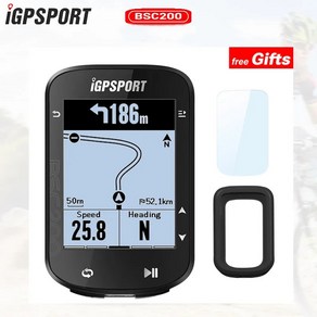 자전거 속도계 GPS BSC 200 컴퓨터 루트 내비게이션 무선 방수 도로 MTB 블루투스 ANT, 2)BSC200 with Case, 1개