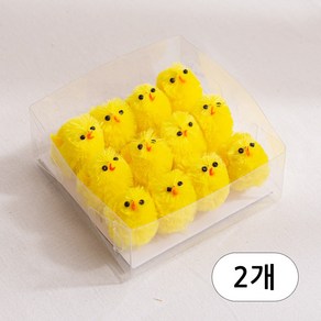 [데코봉봉] 병아리 모형 12개 세트 (4cm) x2개-봄 장식 인테리어소품 닭 병아리 부활정장식