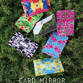 [SHUN]일러스트 카드거울 포켓거울 6종 각1개 ART CARD MIRROR 미니거울, 1개