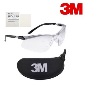 3M 보안경 BX Gray Frame 11380+보안경 케이스+안경테소독용 알콜솜 2매